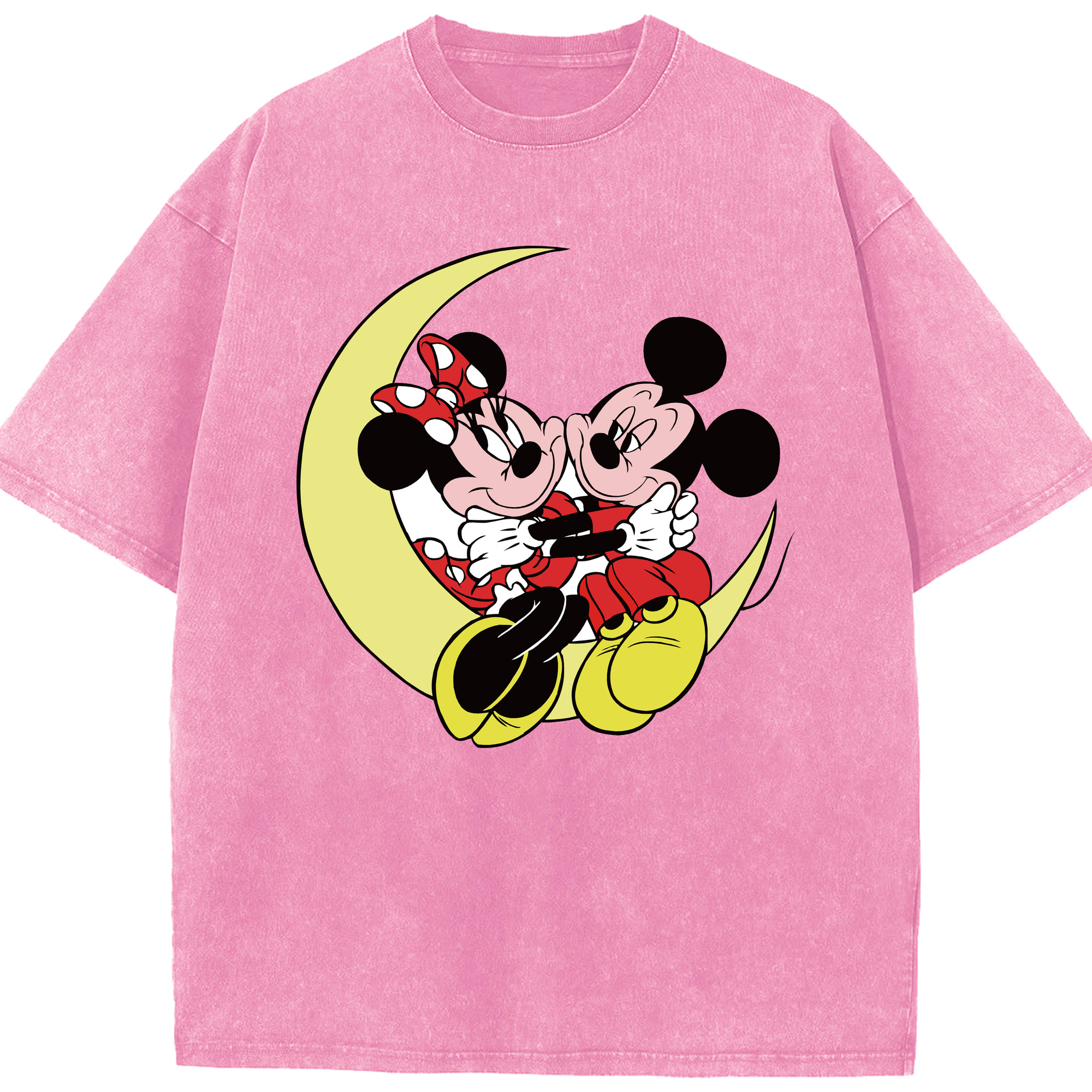 ミッキーマウス Mickey Mouse 綿100% ヴィンテージ風 半袖Tシャツ（フロントプリント）